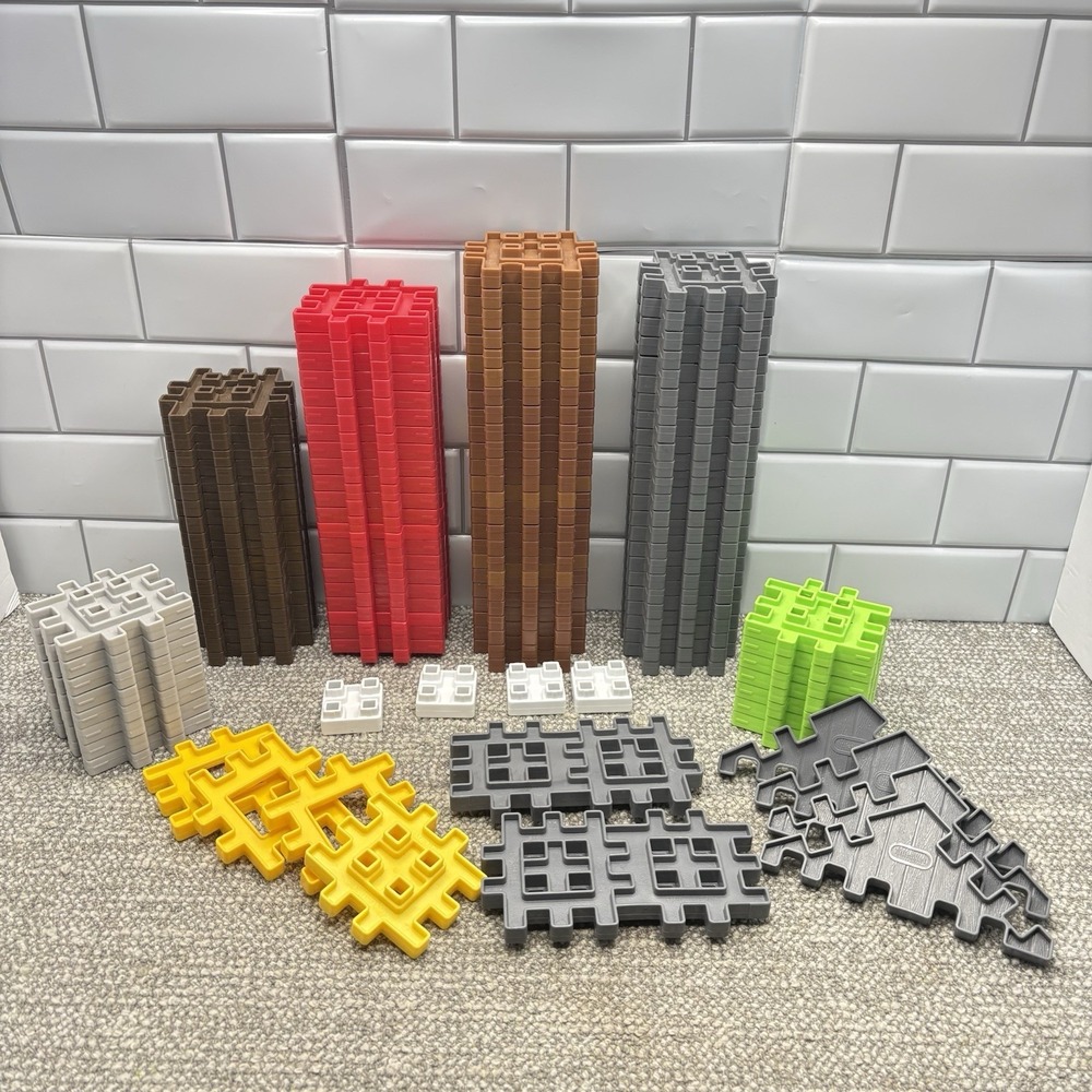 Little Tikes Waffle Blocks Building Set Over 100 Pieces Barns Houses Train Depot